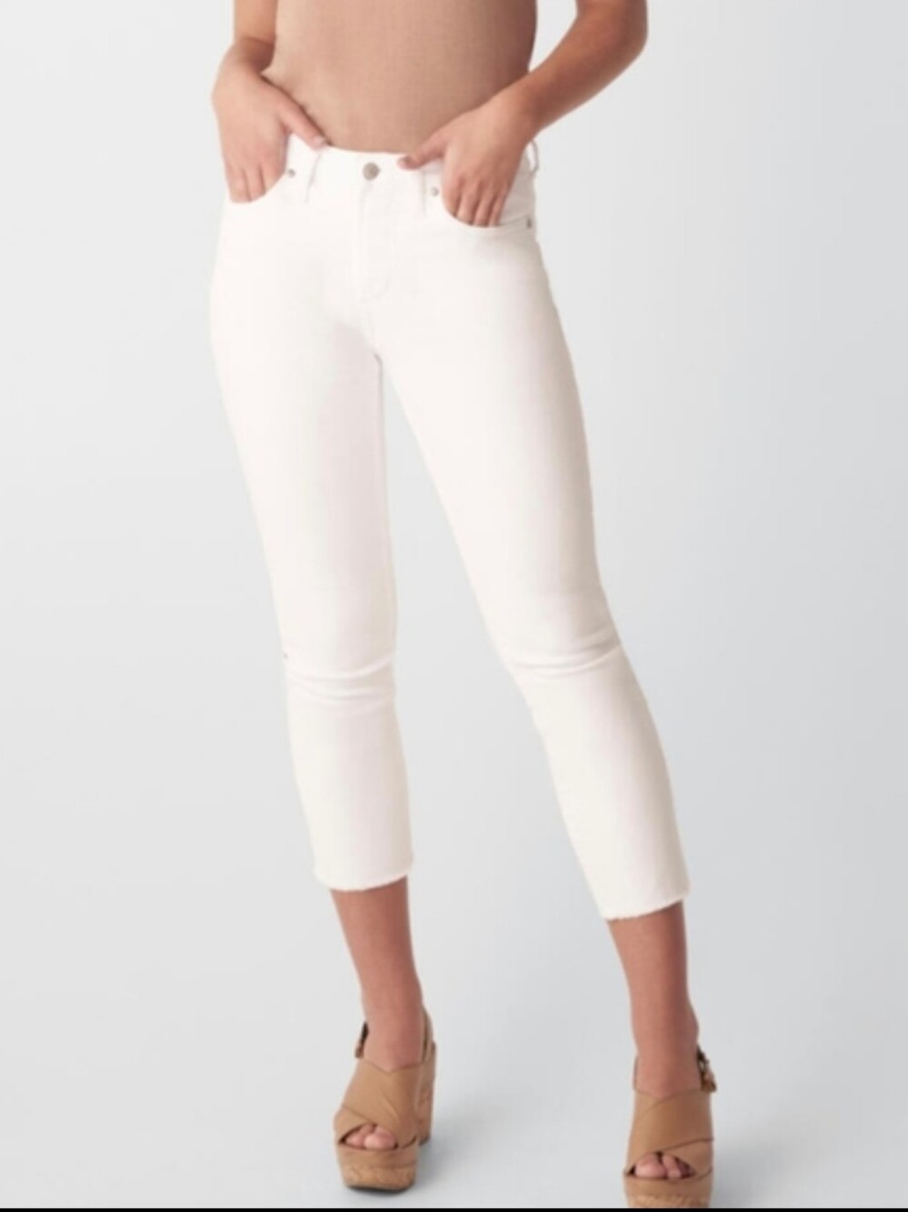 Silver Jeans Cloud Dancer Whitedenim 'most wanted straight crop" NWT Sz 20W L27